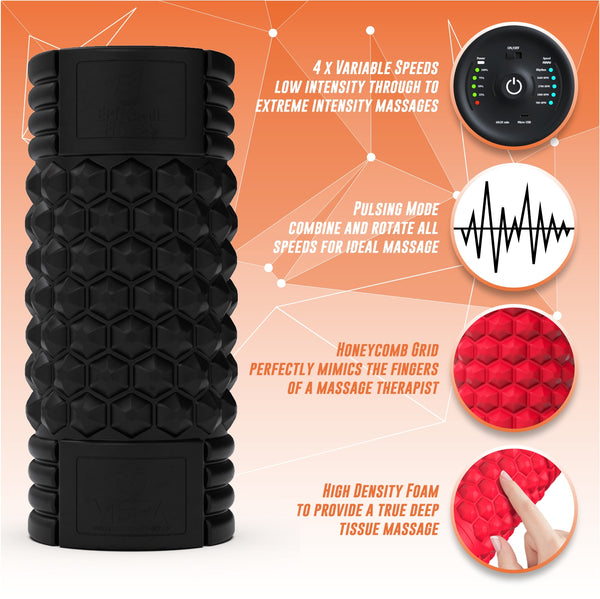 VIBRA Vibrating Foam Roller Epitomie Fitness VIBRA Vibrating Foam Roller Epitomie Fitness